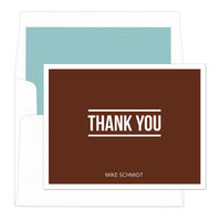Chocolate Bold Thank You Note Cards