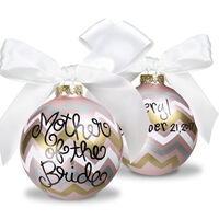 Mother of the Bride Glass Christmas Ornament