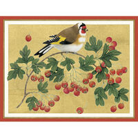Gold Finch on Berry Branch Holiday Cards