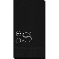 Gothic Stacked Monogram Guest Towels