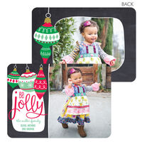 Be Jolly Ornaments Holiday Photo Cards