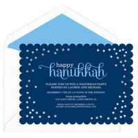 Hanukkah Confetti Invitations