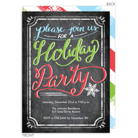 Handlettered Holiday Party Invitations