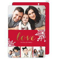 Red Gold Foil Love Photo Cards
