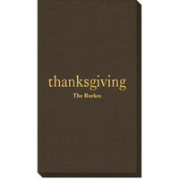 Big Word Thanksgiving Linen Like Guest Towels