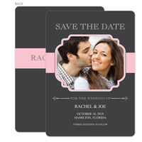 Charcoal Connection Photo Save the Date Cards