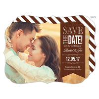 Brown Endearing Love Photo Save the Date Cards