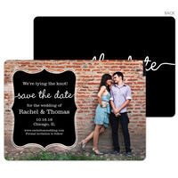 Black Knot Photo Save the Date Cards