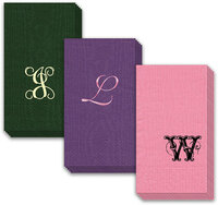 Design Your Own Single Initial Moire Guest Towels