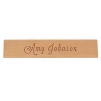 Personalized Wood Desk Plate