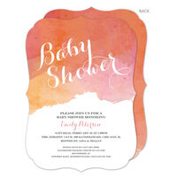 Pink Watercolor Shower Invitations