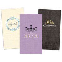 Custom Moire Guest Towels with Your 2-Color Artwork