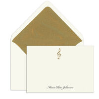 Treble Clef Engraved Motif Note Cards