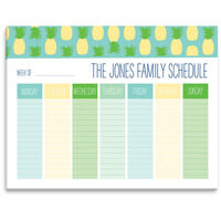 Pineapples Weekly Schedule Pad