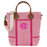 Personalized Hot Pink Stripes Flight Bag
