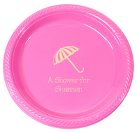 Personalized Umbrella Shower Plastic Plates