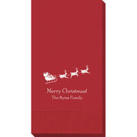 Santa and Sleigh Guest Towels