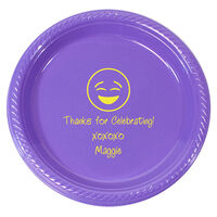 Personalized Smiling Emoji Plastic Plates