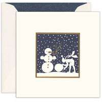 Making A Snowman Holiday Cards with Inside Imprint