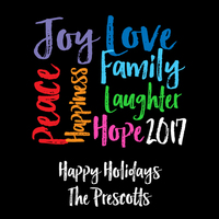 Black Rainbow Holidays Gift Sticker