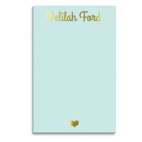 Tiffany Blue Heart Notepad