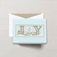 Engraved Coastal Joy Holiday Greeting Card