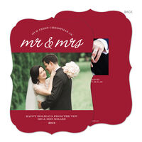 Red First Christmas Holiday Photo Cards