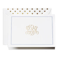 Hand Engraved Monogram Note with Frame