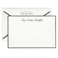 Pearl White Bordered Correspondence Card and Envelope