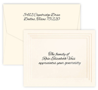 Yorkshire Premier Folded Note Cards on Double Thick Stock