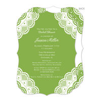 Green Vintage Lace Invitations