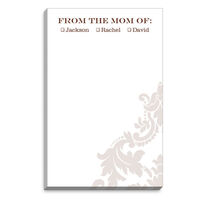 Brown Simple Damask Mommy Notepads