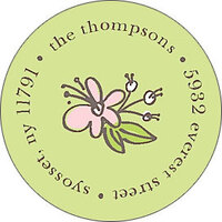 Sweet Blossoms Round Address Labels