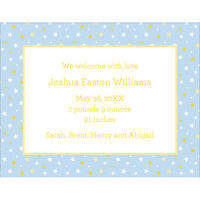 Light Blue Twinkle Stars Announcements