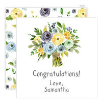 Yellow and Blue Bouquet Enclosure Cards