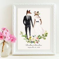 Fox Wedding Couple Artwork