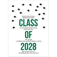 Graduation Cap Confetti Invitations