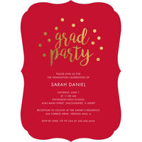 Grad Party Confetti Dot Invitations