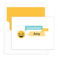 Laughing Emoji Speech Bubble Camp Foldover Note Cards