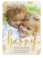 Champagne Sparkle Holiday Photo Cards
