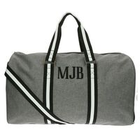 Personalized Grey Duffle Bag
