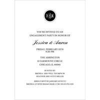Circle Initials Engagement Invitations