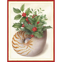 Shells and Holly Holiday Cards