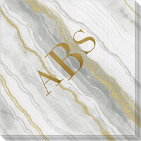 Grey Marble Design Your Own Caspari Napkins