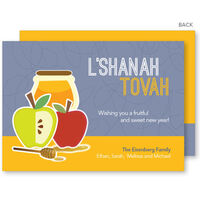 Honey with Apples Jewish New Year Cards