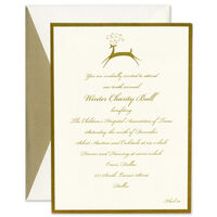 Gold Foil Holiday Party Invitation