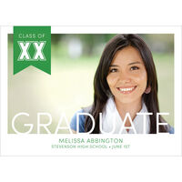 Ribbon Graduation Photo Announcements