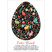 White Ornate Easter Egg Invitations
