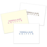 White Griffin Foldover Note Cards