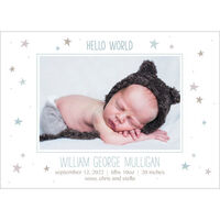 Hello World Photo Birth Announcements